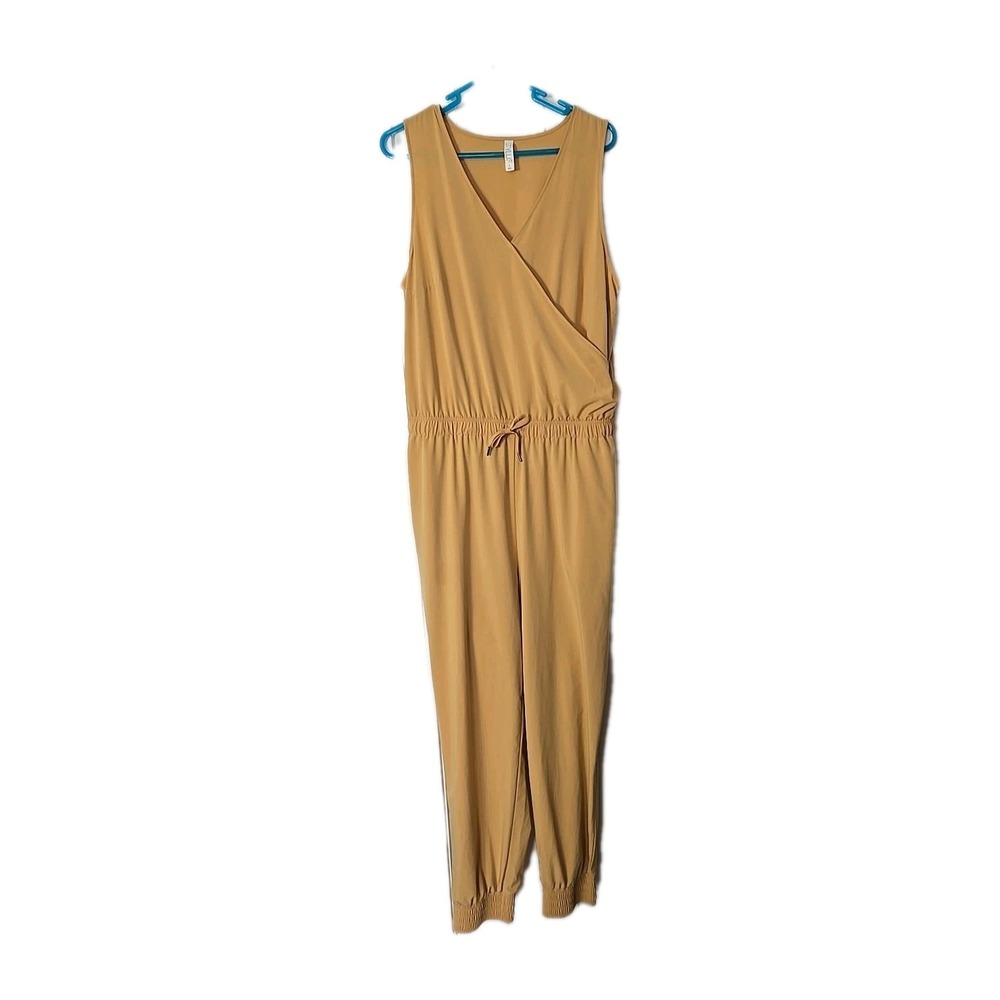 Stylus‎ Womans Sleeveless Jumpsuit Size Large Electric Waist With Fitted Bottoms